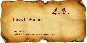 Lévai Veron névjegykártya